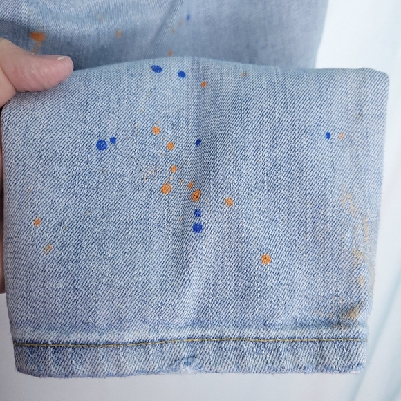 POLO RALPH LAUREN Women's Tompkins Skinny Crop Paint Splatter Jeans Size 29 - Picture 14 of 16